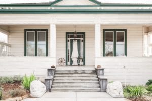 Wedding Dress Paicines Ranch Grogan Porch