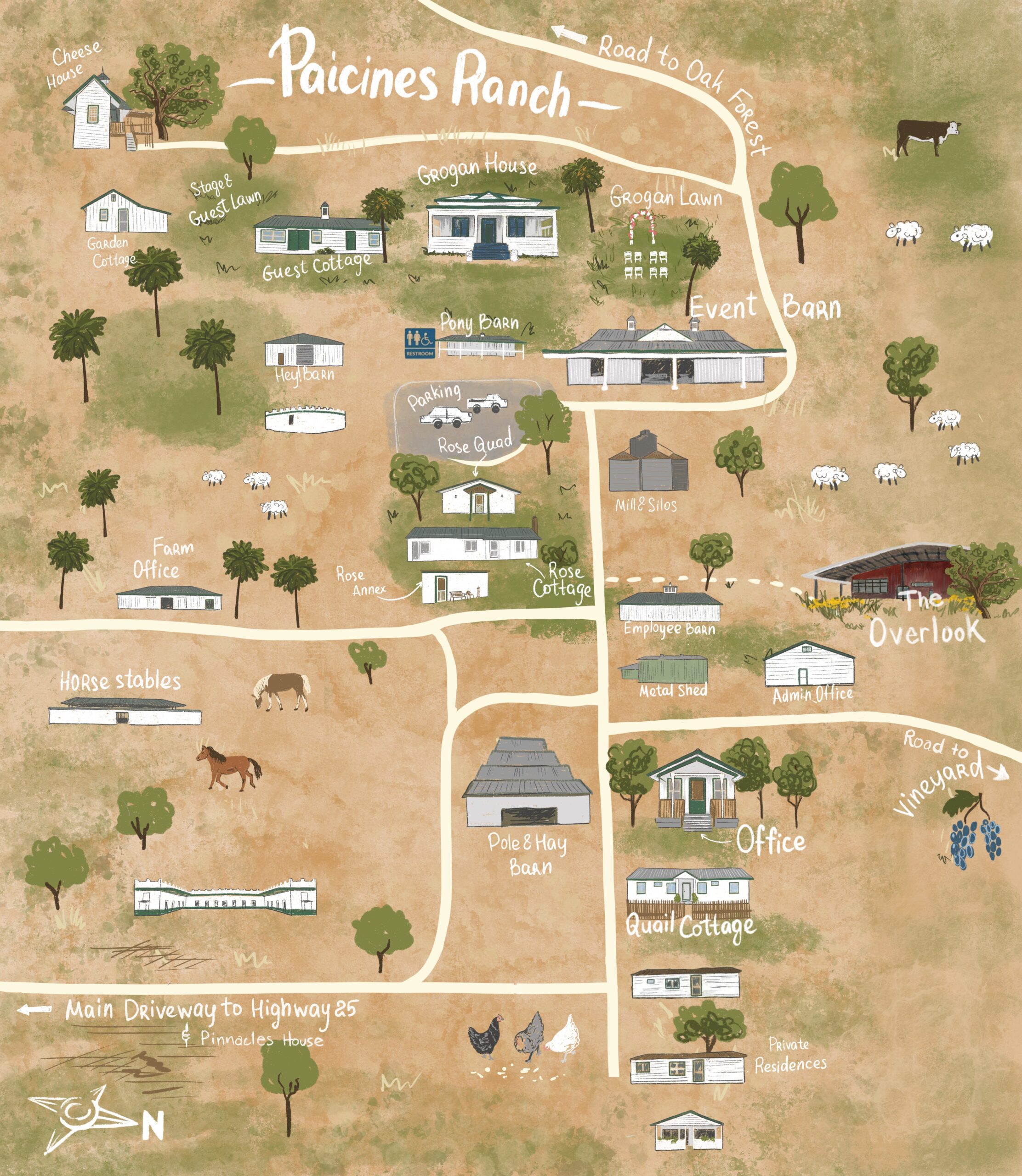 Paicines Ranch Headquarters Map