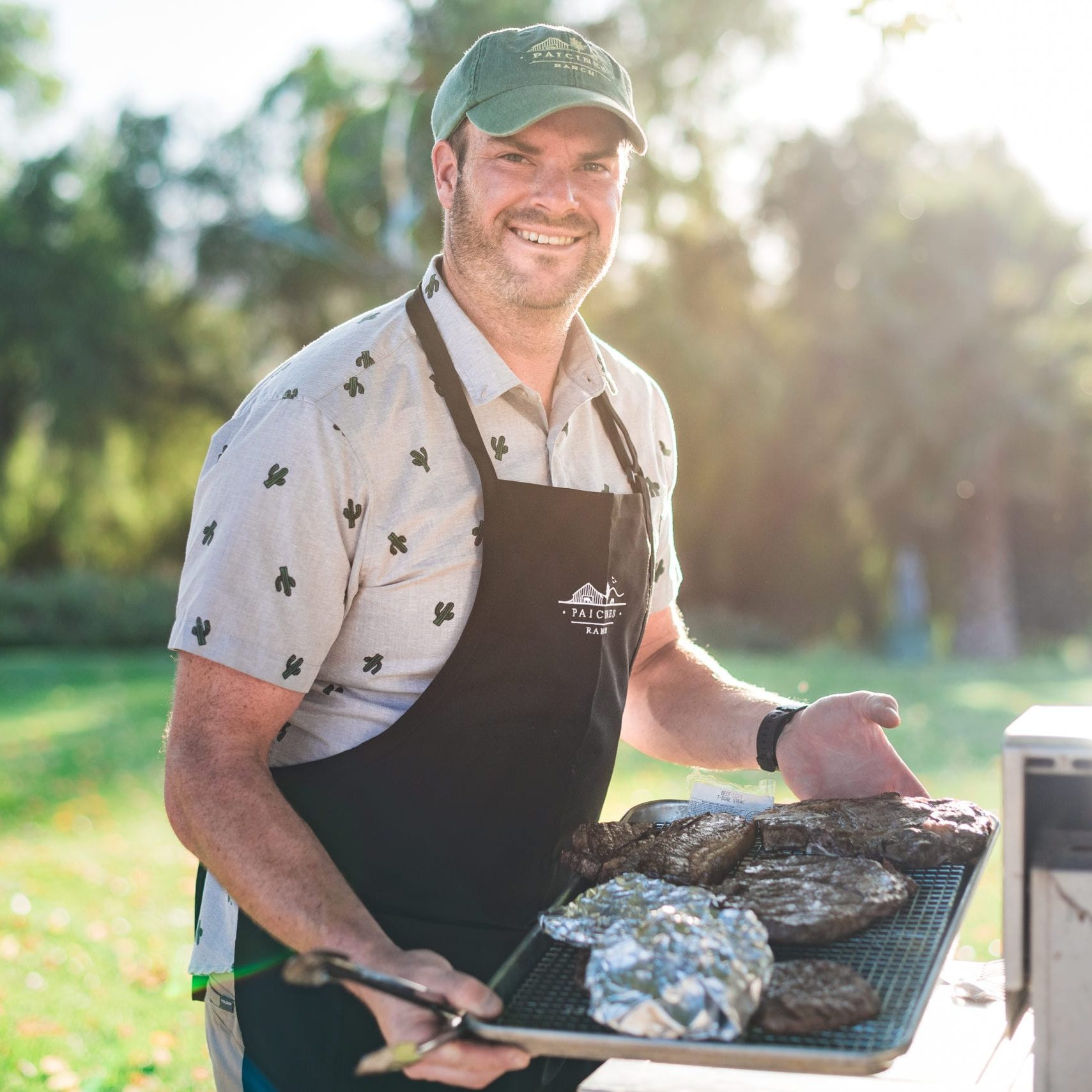 Keith Brennan grilling Paicines meat by Alicia Arcidiacono